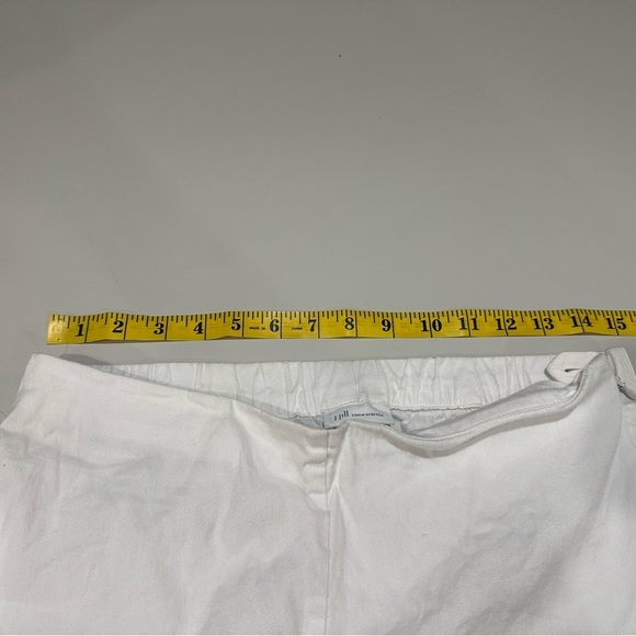 J Jill White Button-Detail Linen Stretch Cropped Pants Size Small - Picture 4 of 6
